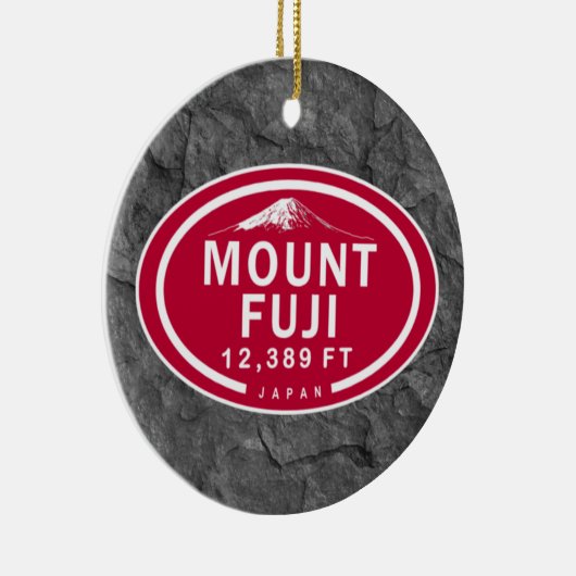 Gepersonaliseerde Mount Fuji Japan Mountain Kerstm Keramisch Ornament (Rechts)