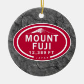 Gepersonaliseerde Mount Fuji Japan Mountain Kerstm Keramisch Ornament (Voorkant)