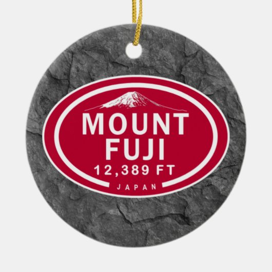 Gepersonaliseerde Mount Fuji Japan Mountain Kerstm Keramisch Ornament (Voorkant)