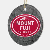 Gepersonaliseerde Mount Fuji Japan Mountain Kerstm Keramisch Ornament (Links)