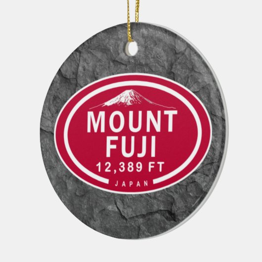 Gepersonaliseerde Mount Fuji Japan Mountain Kerstm Keramisch Ornament (Links)