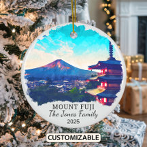 Gepersonaliseerde Mount Fuji Ornament, Japan Gift
