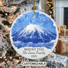 Gepersonaliseerde Mount Fuji Ornament, Japan Keramisch Ornament
