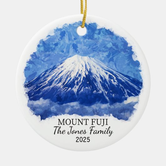 Gepersonaliseerde Mount Fuji Ornament, Japan Keramisch Ornament (Voorkant)