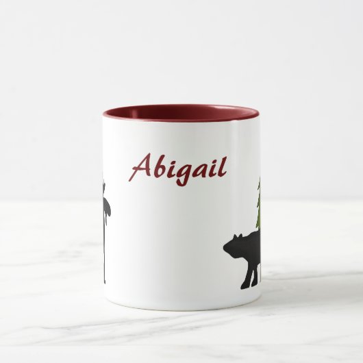 Gepersonaliseerde Mountain Moose en Beer Mok (Midden)