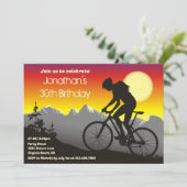 Gepersonaliseerde mountainbike Biking Birthday Kaart (Staand voorkant)