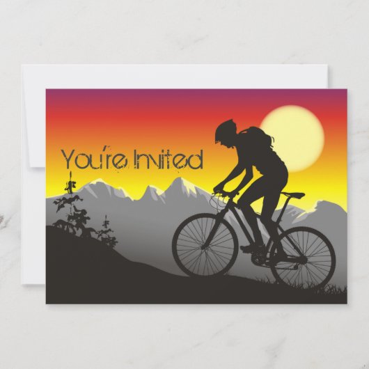 Gepersonaliseerde mountainbike Biking Birthday Kaart (Voorkant)