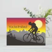 Gepersonaliseerde mountainbike Biking Birthday Kaart (Staand voorkant)