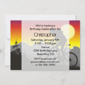 Gepersonaliseerde mountainbike Biking Birthday Kaart (Achterkant)