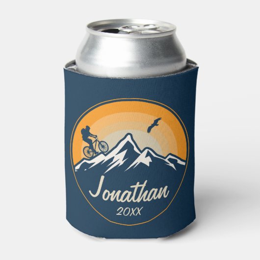 Gepersonaliseerde mountainbike fietser racefiets blikjeskoeler (Blikje Voorkant)