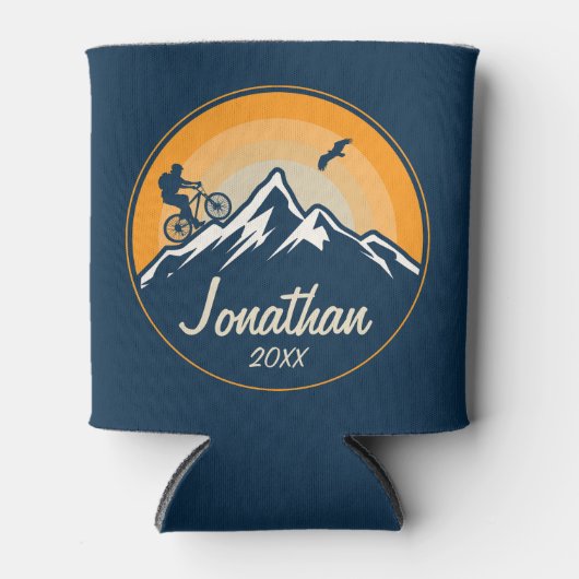 Gepersonaliseerde mountainbike fietser racefiets blikjeskoeler (Voorkant)