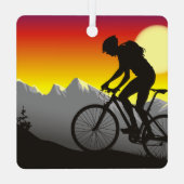 Gepersonaliseerde mountainbikkerst metalen ornament (Achterkant)