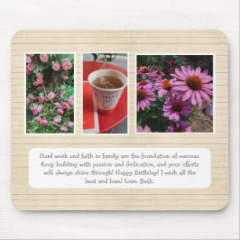 Gepersonaliseerde Mousepad met Foto's en Bericht Muismat