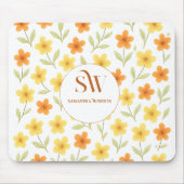 Gepersonaliseerde Mousepad met Sinaasappel | gele  Muismat (Voorkant)