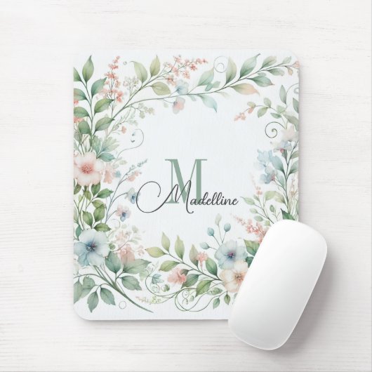 Gepersonaliseerde Mousepad met wilde bloemen | Ini Muismat (Met muis)