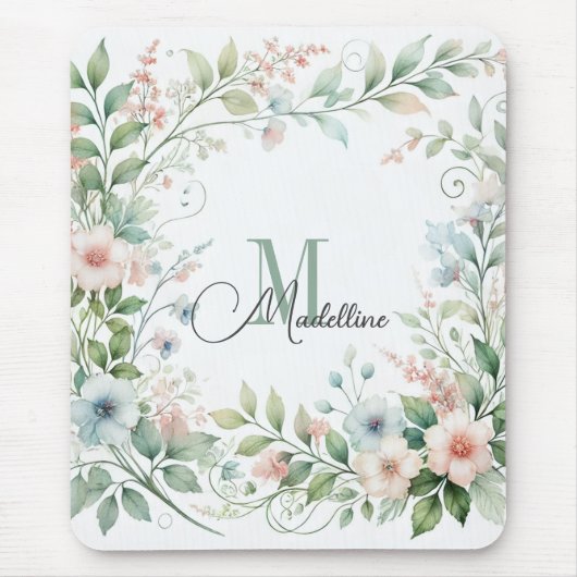 Gepersonaliseerde Mousepad met wilde bloemen | Ini Muismat (Voorkant)