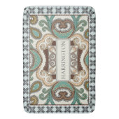 Gepersonaliseerde mozaïekpatroonplaat Tegel Badmat (Voorkant Verticaal)