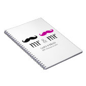 Gepersonaliseerde Mr. & de heer Mustache Journal Notitieboek (Rechterzijde)