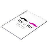 Gepersonaliseerde Mr. & de heer Mustache Journal Notitieboek (Linkerzijde)