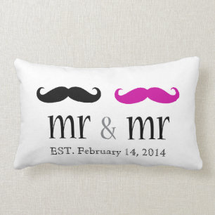 Gepersonaliseerde Mr. en de heer Mustache Pillow Kussen