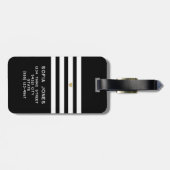 Gepersonaliseerde Mr en Mrs Black Wedding Pas getr Bagagelabel (Achterkant horizontaal)