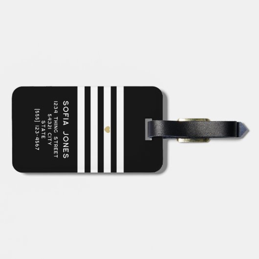 Gepersonaliseerde Mr en Mrs Black Wedding Pas getr Bagagelabel (Achterkant horizontaal)