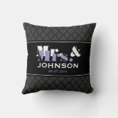 Gepersonaliseerde Mr en Mrs bruiloft gooien kussen (Achterkant)