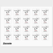 Gepersonaliseerde Mr en Mrs Chicken Boerderij Wedd Vierkante Sticker (Vel)