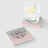 Gepersonaliseerde Mr en Mrs Wedding Newly Married Stenen Onderzetter (Zijkant)