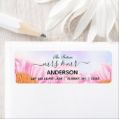 Gepersonaliseerde Mr en Mrs Wedding Retouradres Etiket (Insitu)