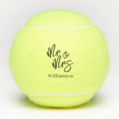 Gepersonaliseerde Mr en Mrs Wedding Tennisballen (Voorkant)