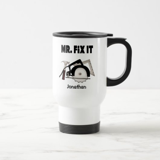 Gepersonaliseerde Mr Fix IT Travel Mug Reisbeker (Rechts)