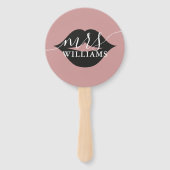 Gepersonaliseerde Mr. Mrs. Bride of Bruidegom Wedd Handwaaier (Achterkant)