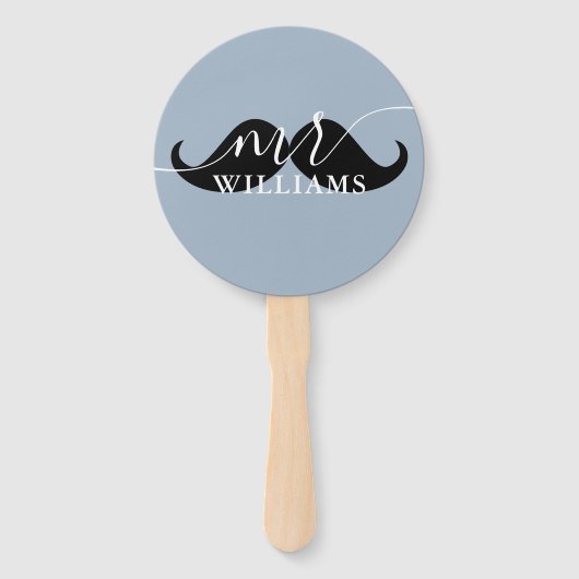 Gepersonaliseerde Mr. Mrs. Bride of Bruidegom Wedd Handwaaier (Voorkant)