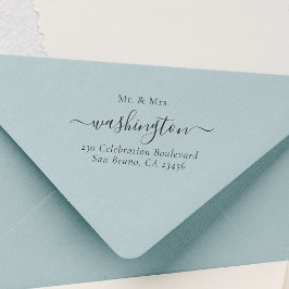 Gepersonaliseerde Mr & Mrs Bruiloft retouradres Rubberstempel