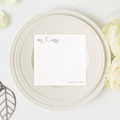 Gepersonaliseerde Mr & Mrs Bruiloft Servet