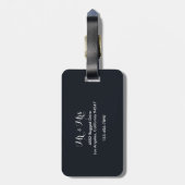 Gepersonaliseerde Mr & Mrs.Custom Foto Bagagelabel (Achterkant verticaal)
