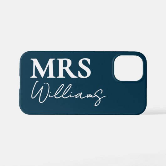 Gepersonaliseerde Mr & Mrs Gift voor Passen getrou iPhone Hoesje (Achterkant horizontaal)