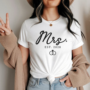Gepersonaliseerde Mr & Mrs Shirten   huwelijkscade T-shirt