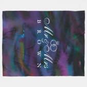 Gepersonaliseerde Mr & Mrs. smokey zuivert de wate Fleece Deken (Voorkant (Horizontaal))