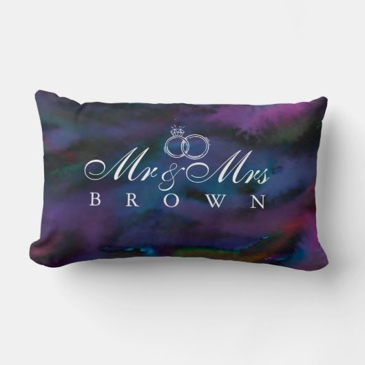 Gepersonaliseerde Mr & Mrs. smokey zuivert de wate Kussen (Voorkant)