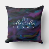 Gepersonaliseerde Mr & Mrs. smokey zuivert de wate Kussen (Voorkant)