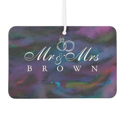 Gepersonaliseerde Mr & Mrs. smokey zuivert de wate Luchtverfrisser (Voorkant)