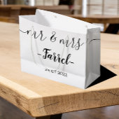 Gepersonaliseerde Mr & Mrs Wedding Day Large Gift Groot Cadeauzakje