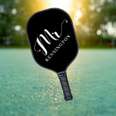 Gepersonaliseerde Mr Pas getrouwd Typografie Pickleball Paddle