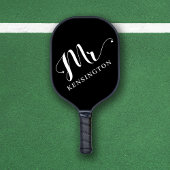 Gepersonaliseerde Mr Pas getrouwd Typografie Pickleball Paddle