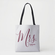 Gepersonaliseerde Mrs. Burgundy Script
