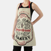 Gepersonaliseerde Mrs Claus Gingerbread Bakkerij Schort (Insitu)