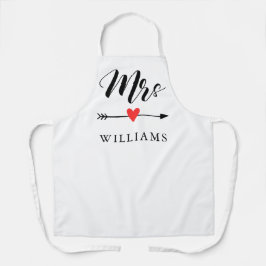 Gepersonaliseerde Mrs. met Heart en Arrow Schort