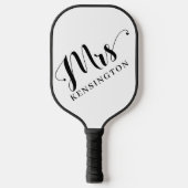 Gepersonaliseerde Mrs Pas getrouwd Typografie Foto Pickleball Paddle (Voorkant)
